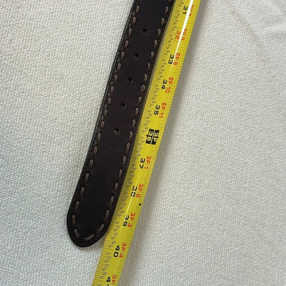 VTG Brighton Leather Belt Womens 34 Multicolor Ropes Boho‎ Western 20638